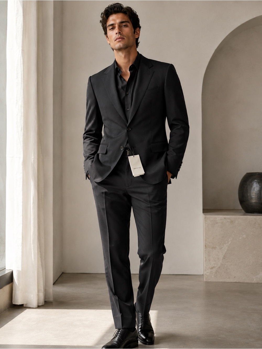 Gucci Black Men's Two-Button Blazer
